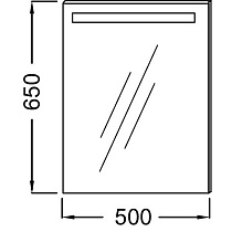 Зеркало Jacob Delafon Parallel 50 см с подсветкой, анти-пар EB1410RU-NF