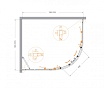 Душевой уголок Cezares MOLVENO-RH-2-120/100-C-BORO-IV 120x100 прозрачный, брашированное золото