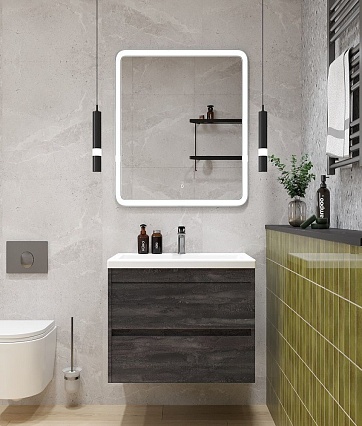 Мебель для ванной Art&Max Family-M 58 см, 2 ящика, Iron Stone