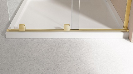 Душевая перегородка Vincea Волк-Ин (Walk-In) VSW-4WSL120CLG-R 120x200 брашированное золото, прозрачное, правая