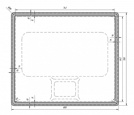 Зеркало Dreja Tiny LED 70/80