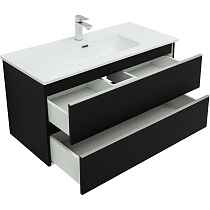 Мебель для ванной Aquanet Вега 100 см черный
