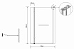 Шторка для ванны Grossman GR-108 80x150 прозрачное, хром