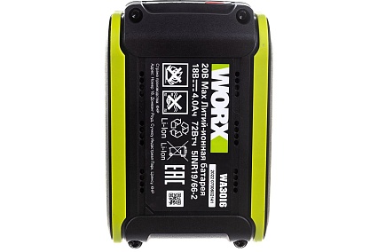 Аккумулятор Professional 20В, 4.0Ач WORX Professional WA3016