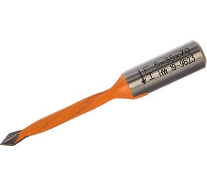 Сверло HW (5x35x70 мм; Z 2; S 10x26 мм; LH) для присадочного станка CMT 314.050.12