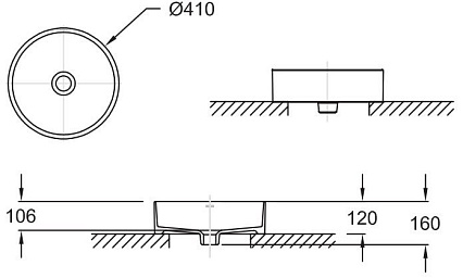 Раковина Jacob Delafon Delta Pure E90012-0 41 см белый