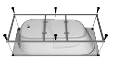Каркас для ванны Vincea 170x75 FR-170(75)