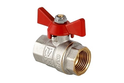 Шаровой кран Valtec Base рукоятка бабочка 3/4" внутренняя-внутренняя VT.217.N.05