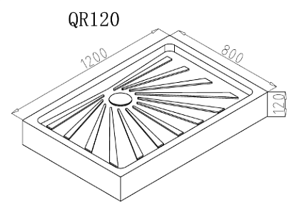 Поддон для душа Cerutti QR121 120x80 прямоугольный