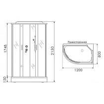 Душевая кабина Erlit Comfort ER3512TPR-C4 120x80 см