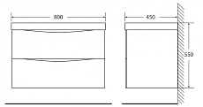 Тумба с раковиной BelBagno Marino 80 Bianco Opaco