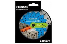 Диск алмазный сегментный по бетону (230x2.5x11x22.23 мм) Kronger U200230