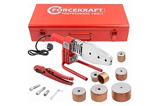 Аппарат для сварки полимерных труб Forcekraft 1000W, 6 насадок: 20, 25, 32, 40, 50, 63мм FK-PW-1002(58965)