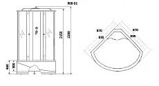 Душевая кабина Niagara Ultra NG-908-01 90x90 стекло тонированное, с г/м