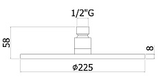 Верхний душ Paffoni Master ZSOF074ST + ZSOF034ST сталь