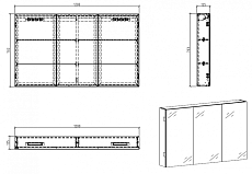 Зеркальный шкаф BelBagno SPC-3A-DL-BL-1200 120 см