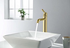 Смеситель для раковины Aquatek Классик AQ1504PG полированное золото