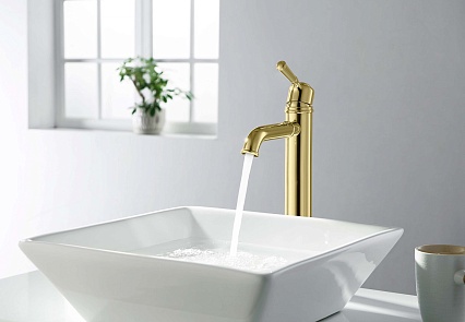 Смеситель для раковины Aquatek Классик AQ1504PG полированное золото