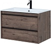 Мебель для ванной Aquanet Lino 80 см дуб веллингтон