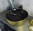 Раковина Gid LuxeLine D1306h022 45 см черный/золотой