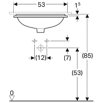 Раковина Geberit VariForm 53 см 500.760.01.2