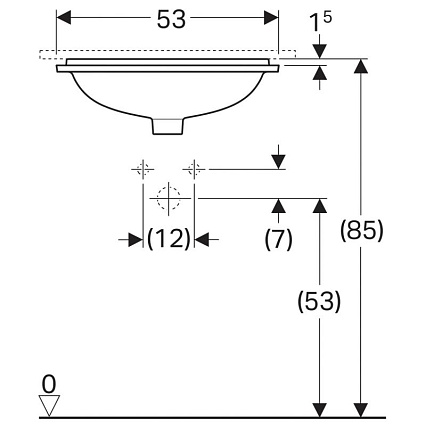 Раковина Geberit VariForm 53 см 500.760.01.2