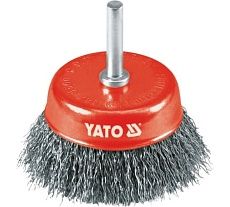 Щетка-крацовка 75 мм, чашка со стержнем Yato YT-4751