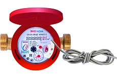 Универсальный счетчик воды ЭКО НОМ СВ 20-130 ДГ-Класс С +КМЧ с обратным клапаном СВ20-002С