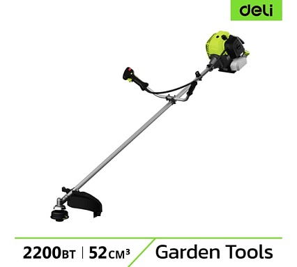 Бензиновый триммер Deli (2200Вт/ 3л.с, 52 см3, бак 1,2л) DE-GT255-7 145420
