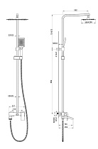Душевая стойка Wonzon&Woghand Fit WW-88739009-BG брашированное золото