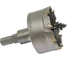 Коронка по металлу 53 мм с пластинами ВК8 WOLFSTAR cw00039