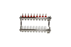 Коллекторная группа VRT 1&quot;х3/4&quot;, евроконус, 9 выходов, c расходомерами 530148