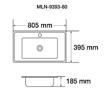 Раковина Melana MLN-9393-80 80 см