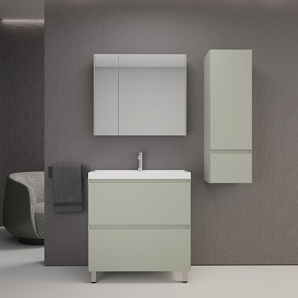 Тумба с раковиной Style Line Манхэттен 70 см напольная, олива