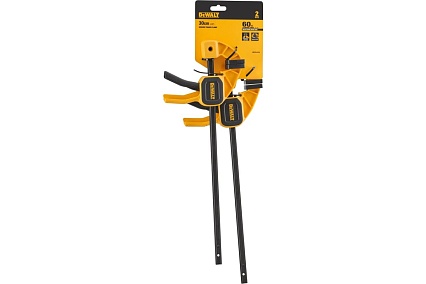 Быстрозажимная струбцина DeWalt 300 мм, 60 кг, 2 шт., DWHT0-83158