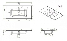 Тумба с раковиной BelBagno Etna 90x45x60 см Bianco Lucido