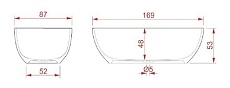 Ванна из искусственного камня ArtCeram File 2.0 FLW001 05 169x87 белый матовый