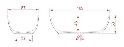 Ванна из искусственного камня ArtCeram File 2.0 FLW001 05 169x87 белый матовый