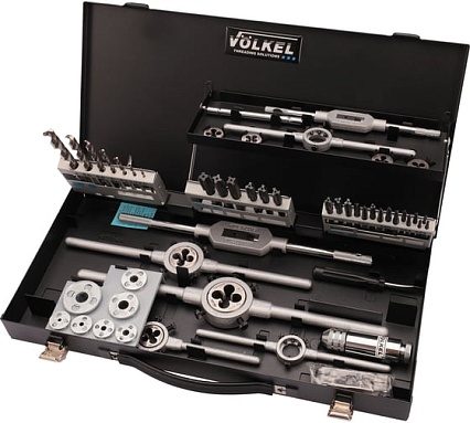 Набор метчиков и плашек VOLKEL M3-M12 HSSE-VAP 52 предмета V49150