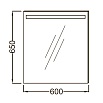 Зеркало Jacob Delafon Parallel 60 см с подсветкой, анти-пар EB1411RU-NF