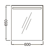 Зеркало Jacob Delafon Parallel 60 см с подсветкой, анти-пар EB1411RU-NF