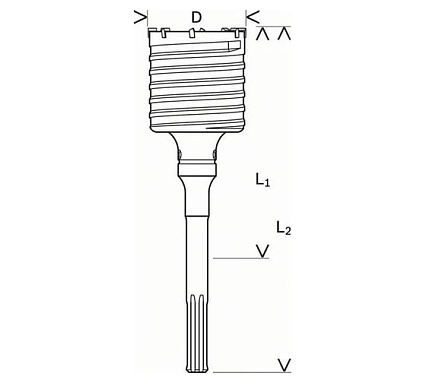 Коронка полая SDS-max (150х430 мм) Bosch F00Y145202