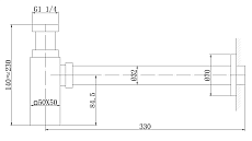 Сифон для раковины Abber AF0031B матовый черный