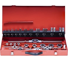 Резьбонарезной набор MF3-MF20 HSS метчики+плашки+воротки, 43шт RUKO 245041