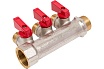 Латунный коллектор Terma 3/4"в/н с 3-мя шаровыми кранами на 1/2" (нар.резьбы) (14016) 41232
