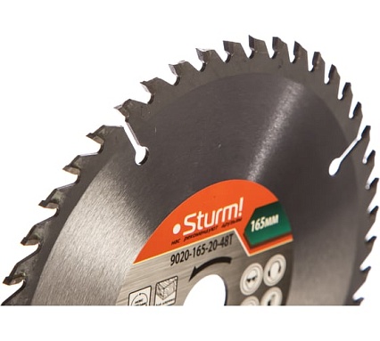 Диск пильный по дереву (165х20 мм; 48T) Sturm 9020-165-20-48T
