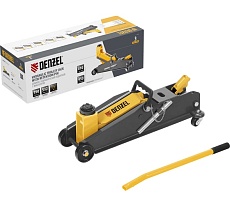 Домкрат гидравлический подкатной с фиксатором Denzel 3 т, 150-532 мм, suv/ 51261