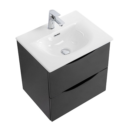 Мебель для ванной BelBagno Marino-Cer-Mini 50 см Nero Lucido