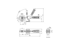 Горизонтальный механический прижим KUKAMET усилие 102 кг, нерж. сталь S111-2