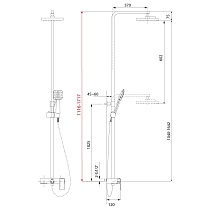 Душевая стойка Lemark Tropic LM7005C